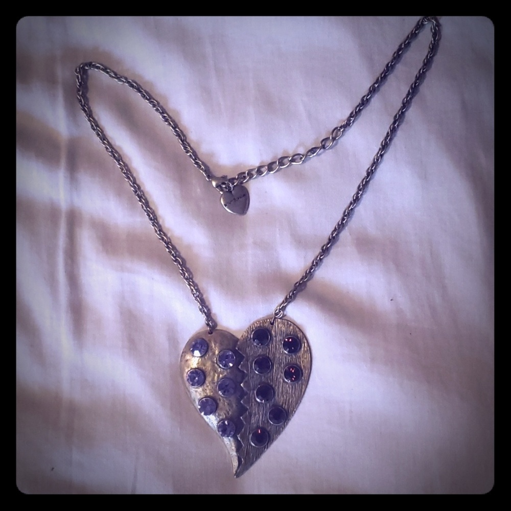 Betsey Johnson vintag large heart pendant necklace